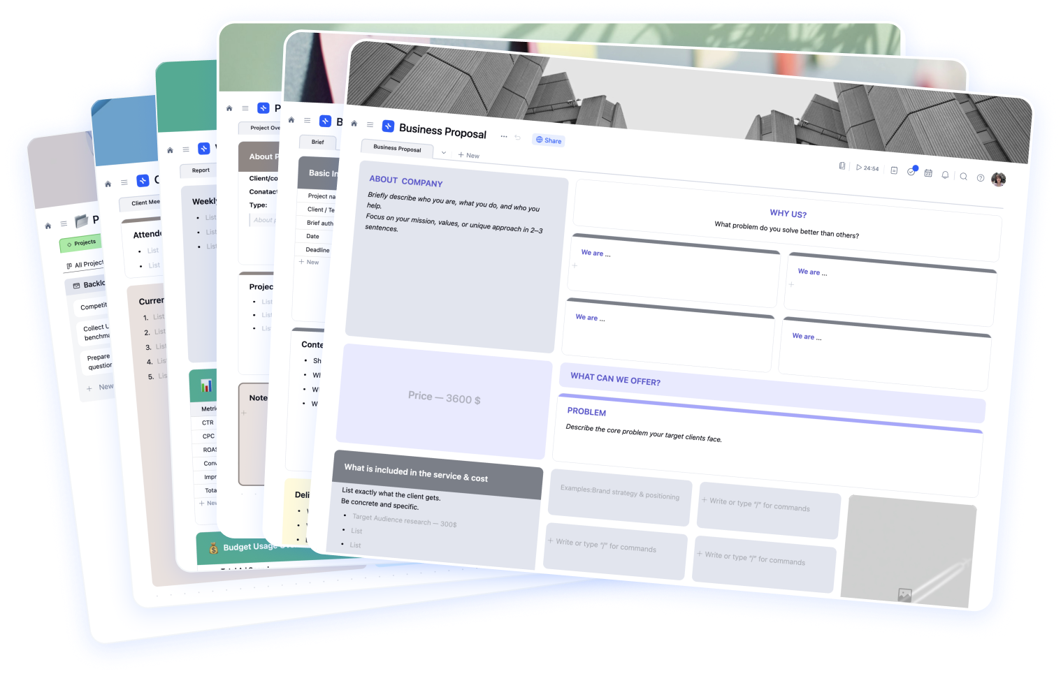 Template pack preview