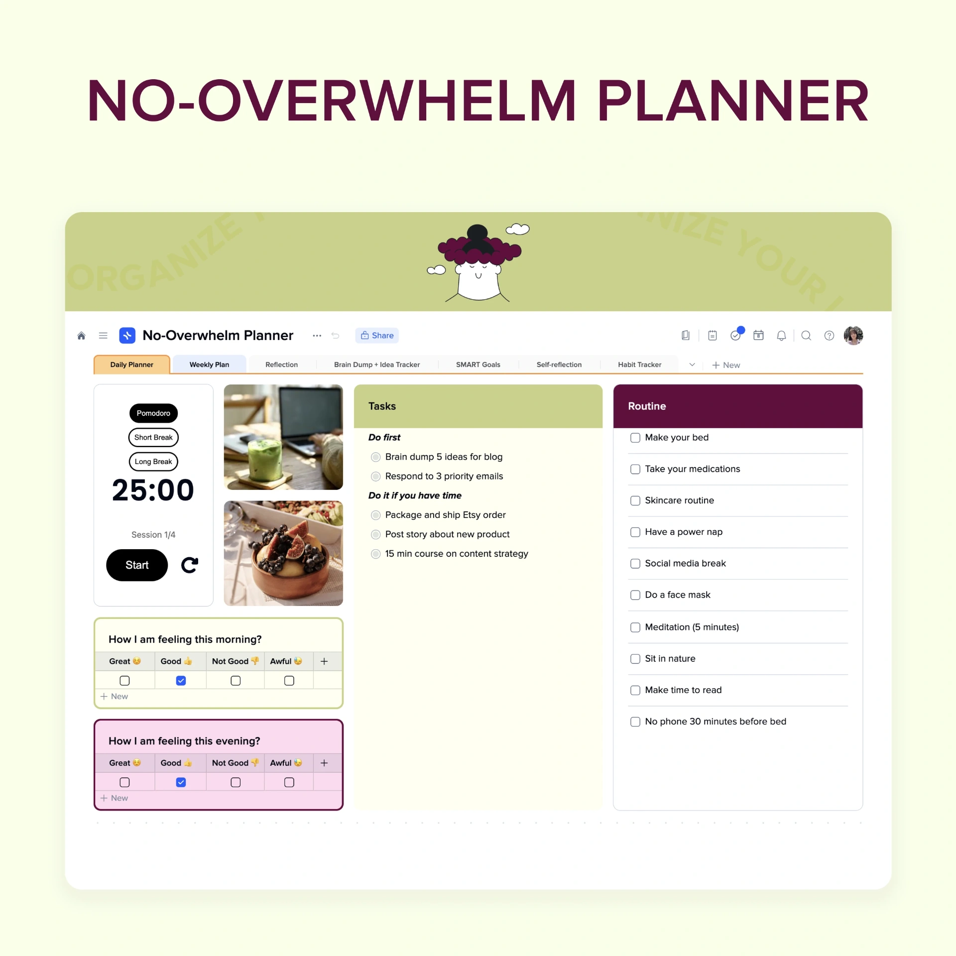 No-Overwhelm Planner